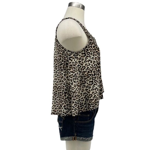 UO Sparkle & Fade Sleeveless High-Low Cheetah Top - Picture 3 of 12